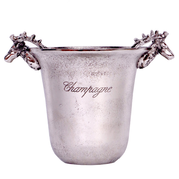 Small Rustic Wine/Champagne Cooler with Deer Handles 27cm