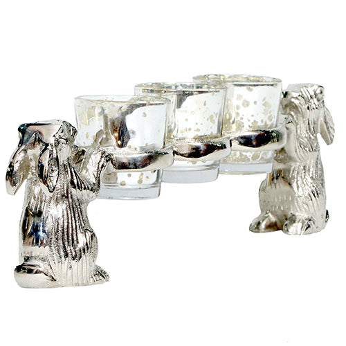 Rabbit Tealight Holder for 3 Candles 11cm