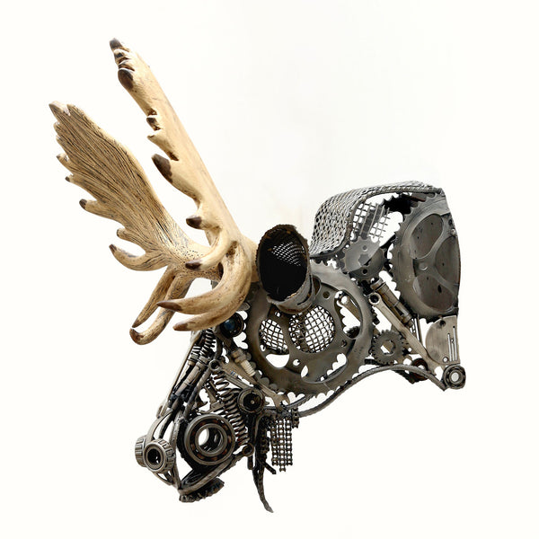 Wrought Iron Moose Head