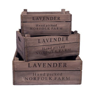 Nest of 3 Damson Boxes - Lavender