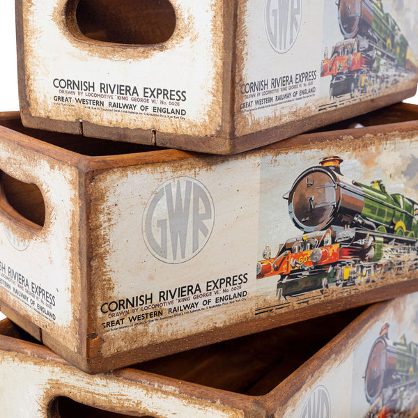 Set of 5 Nesting Shellfish Boxes - Cornish Rivieria