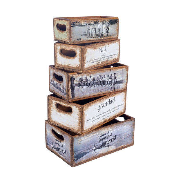 Set of 5 Nesting Shellfish Boxes - For Him