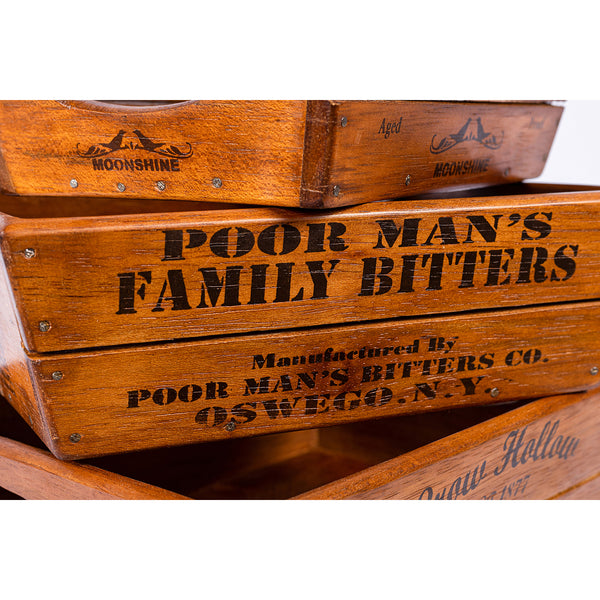 Set of 5 Nesting Vintage Oyster Boxes - Thomas Wood Co