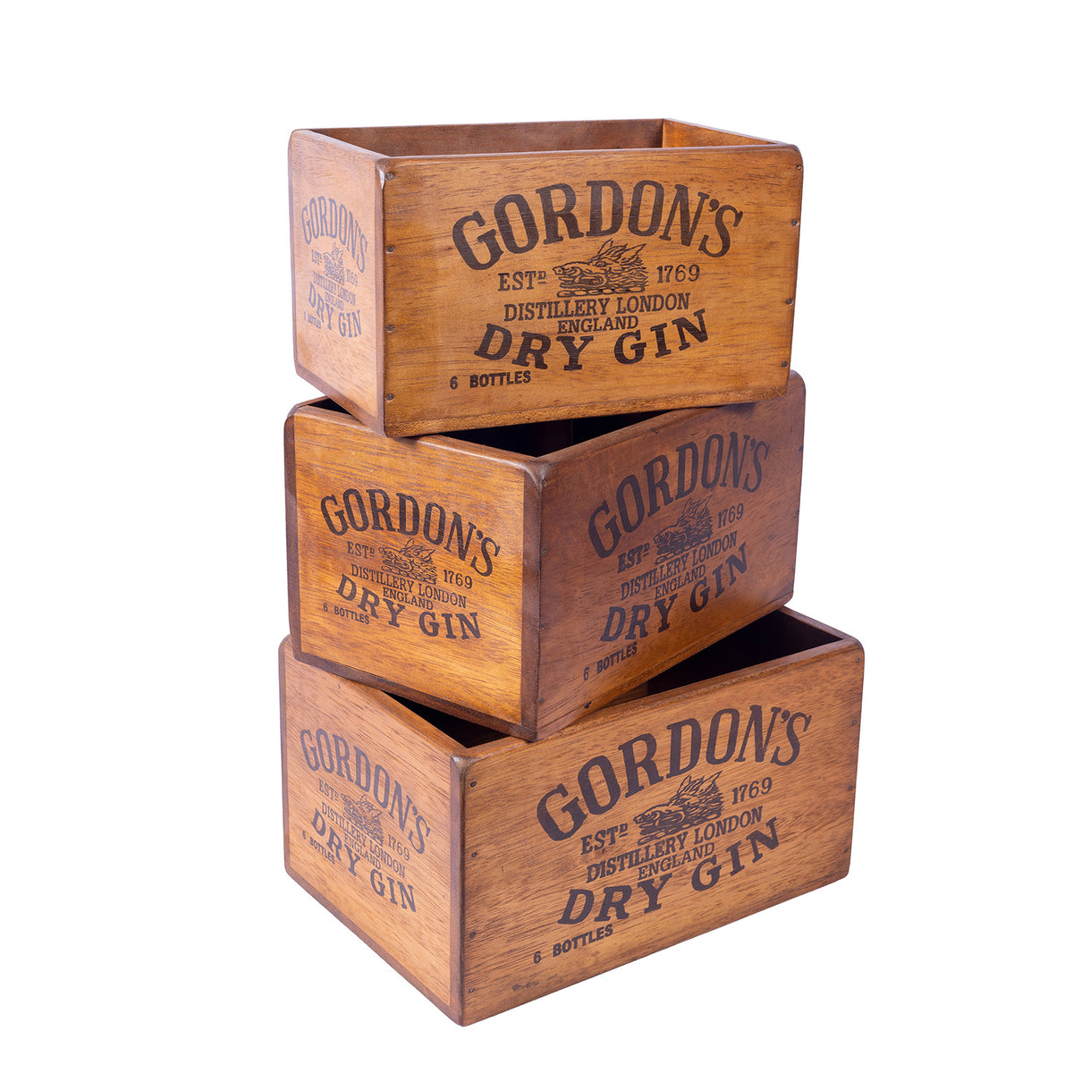 Gordon's DRY GIN wooden box ヴィンテージ 木箱 Gordon's Special Dry London Gin Spring Cap - Lot 58049 - Buy/Sell