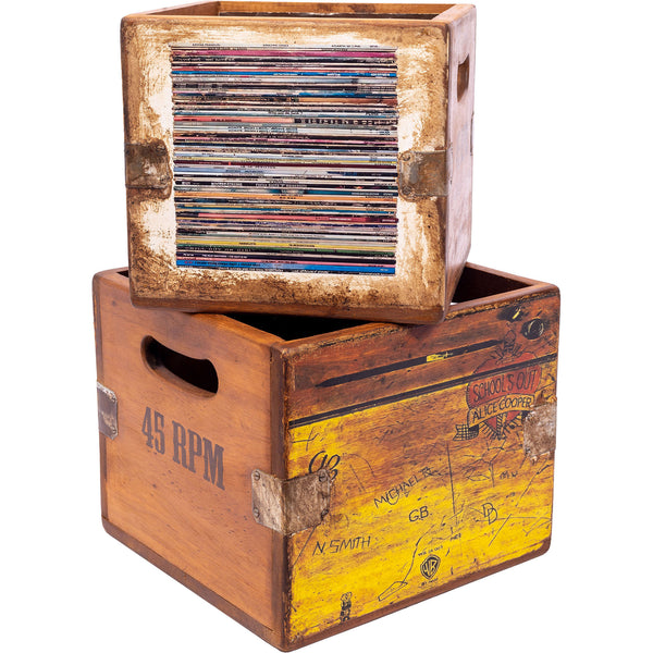 Set of 4 Nesting Vinyl Record Boxes - Beatles et al