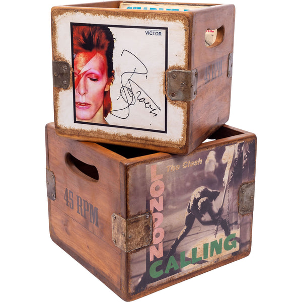 Set of 4 Nesting Vinyl Record Boxes - Oasis et al