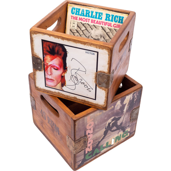 Set of 4 Nesting Vinyl Record Boxes - Oasis et al