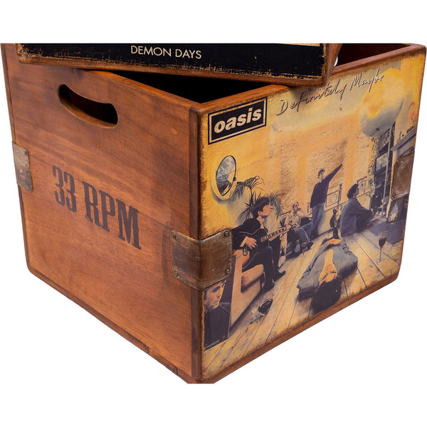 Set of 4 Nesting Vinyl Record Boxes - Oasis et al