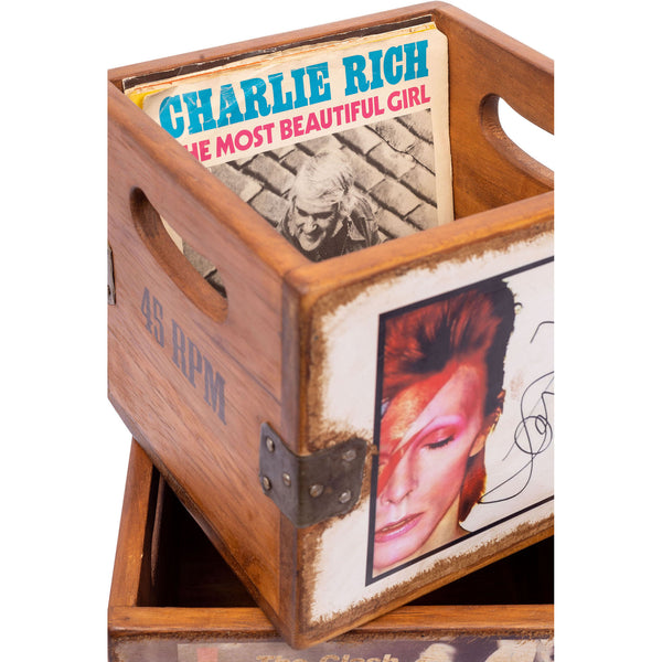 Set of 4 Nesting Vinyl Record Boxes - Oasis et al