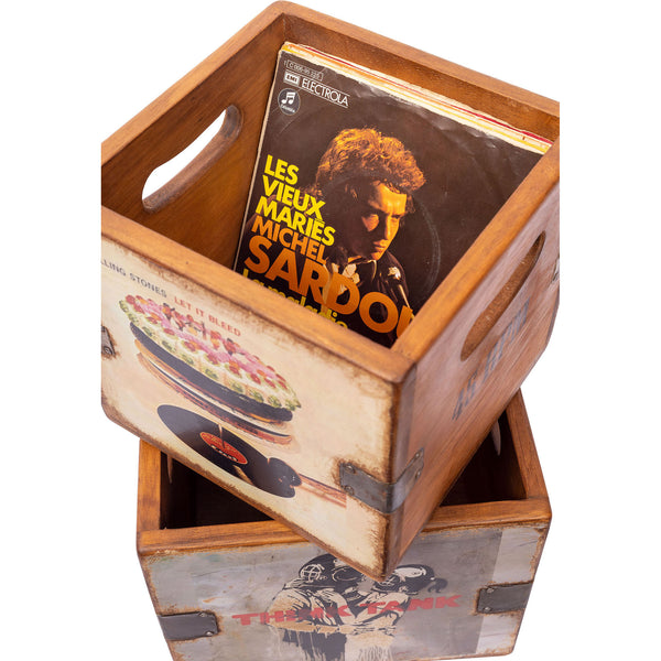 Set of 4 Nesting Vinyl Record Boxes - Who et al
