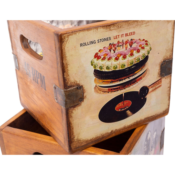 Set of 4 Nesting Vinyl Record Boxes - Who et al