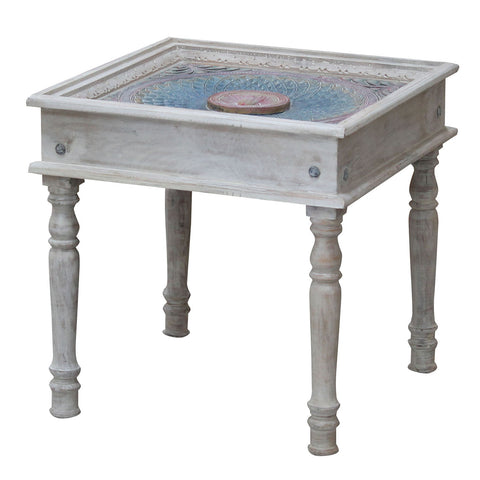 Side Table with Glass