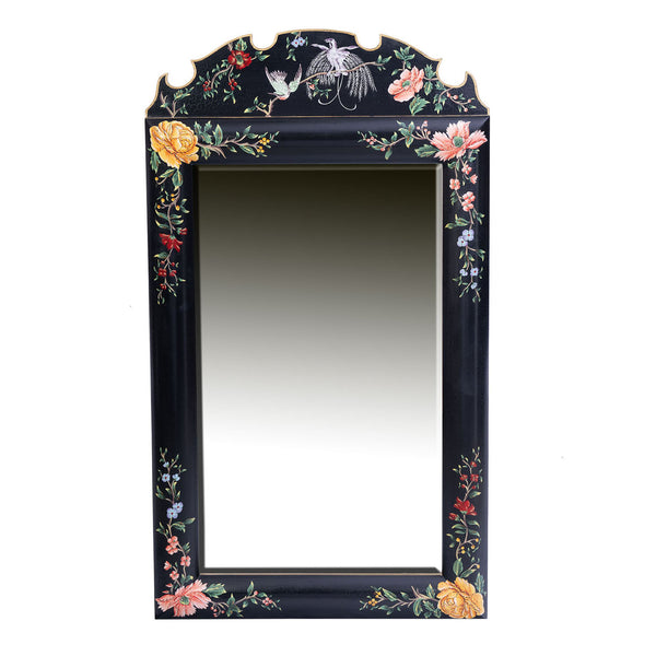 Black Lyre Bird Design Dressing Table Mirror