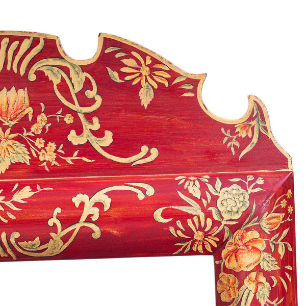 Red Floral Design Dressing Table Mirror