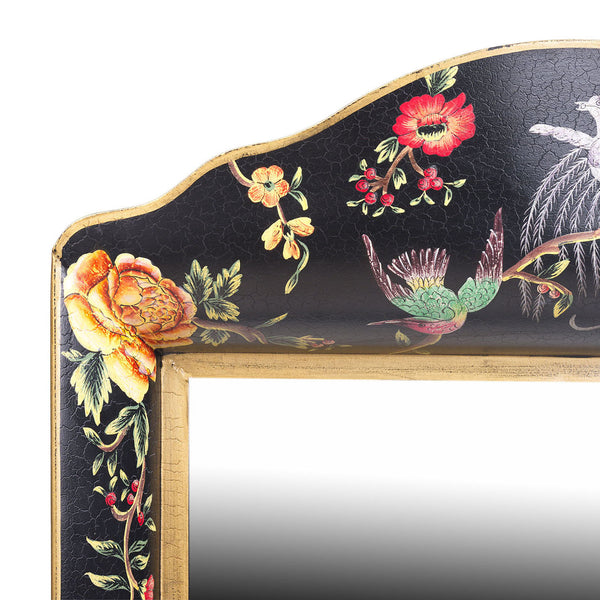 Black Lyre Bird Design Mirror