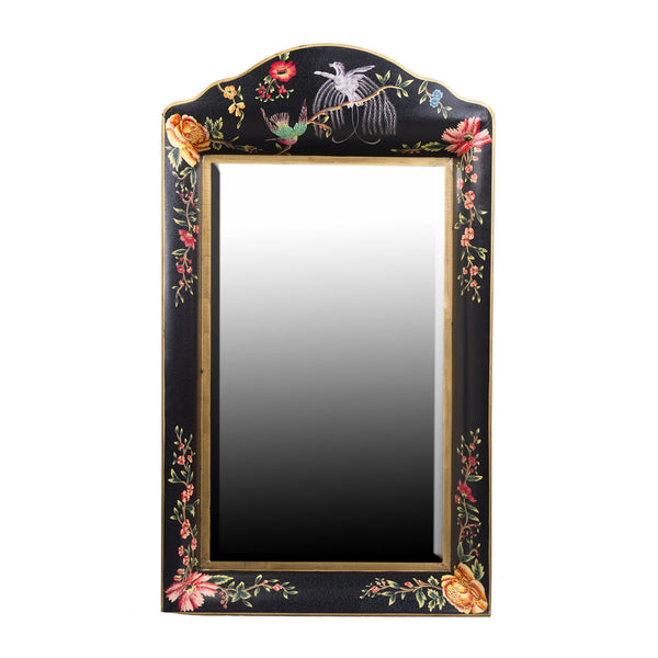 Black Lyre Bird Design Mirror