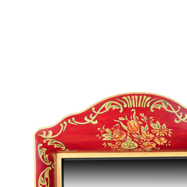 Red Floral Design Mirror