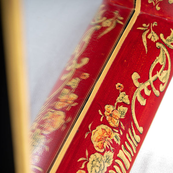 Red Floral Design Mirror