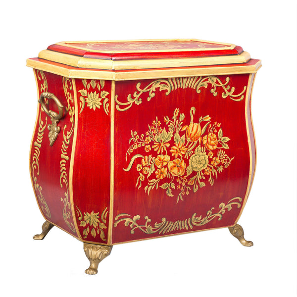 Red Floral Design Storage