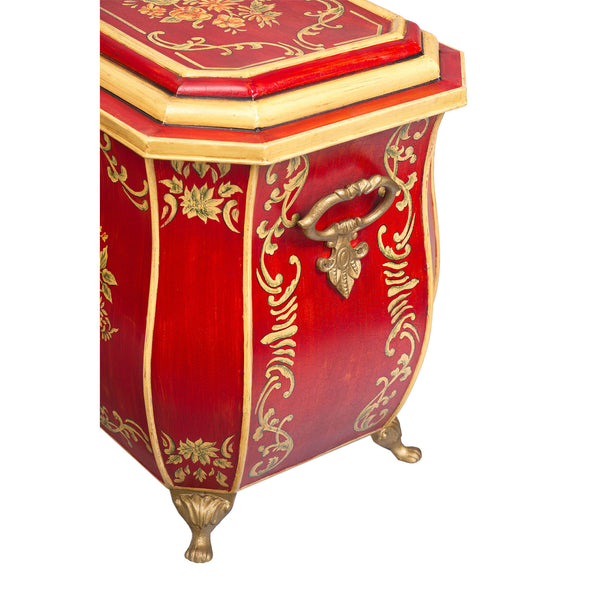 Red Floral Design Storage