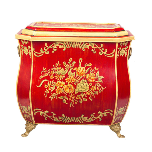 Red Floral Design Storage
