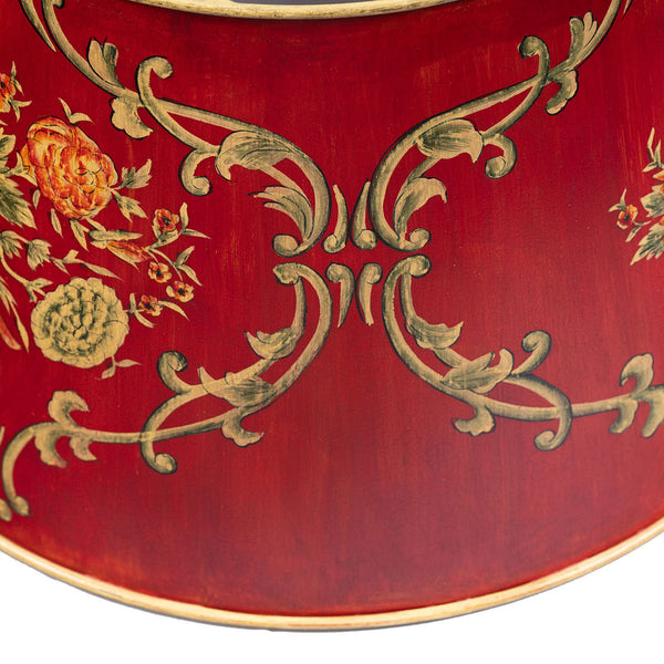 Red Floral Design Lamp with shade