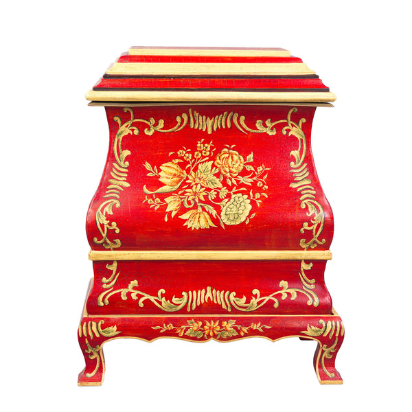Red Floral Design Decorative Box