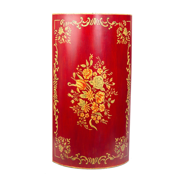 Red Floral Design Umbrella Stand