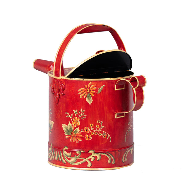 Red Floral Design Watering Can