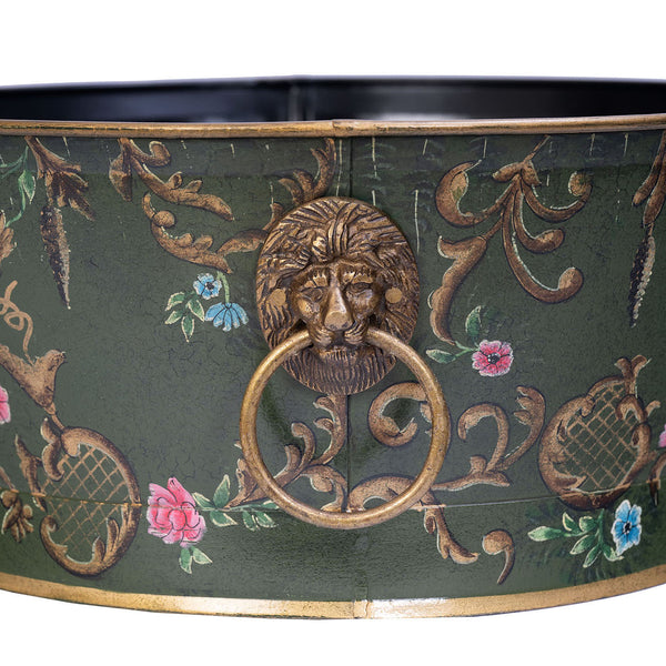 Green Fountain Design Round Bowl with Handles