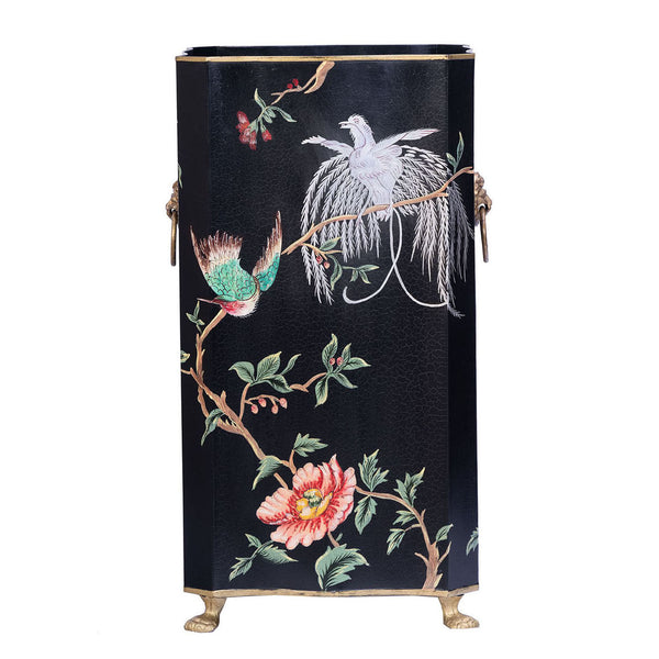 Black Lyre Bird Design Umbrella Stand