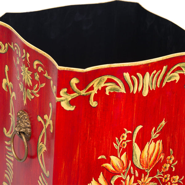 Red Floral Design Umbrella Stand