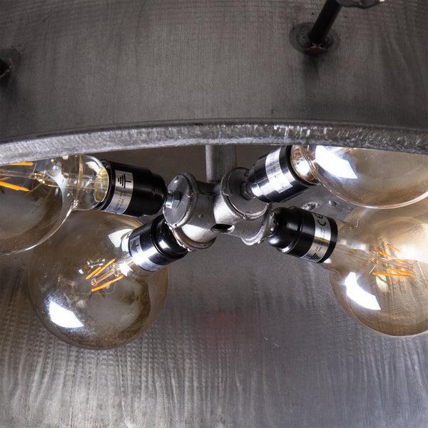 Large Round Steampunk Ceiling Light Fixture