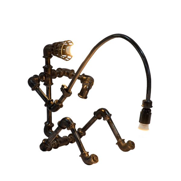 Reclaimed Parts Robot Table Lamp - Gone Fishing