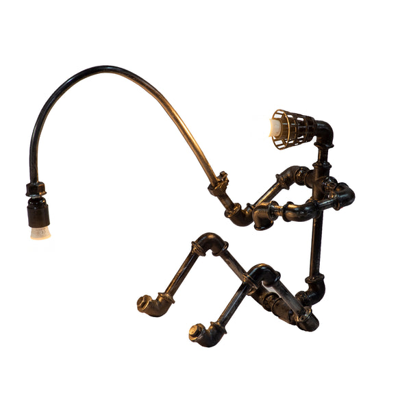 Reclaimed Parts Robot Table Lamp - Gone Fishing