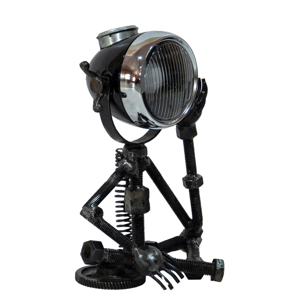 Reclaimed Parts Robot Table Lamp - Deep In Thought
