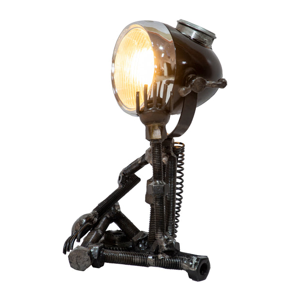 Reclaimed Parts Robot Table Lamp - Deep In Thought