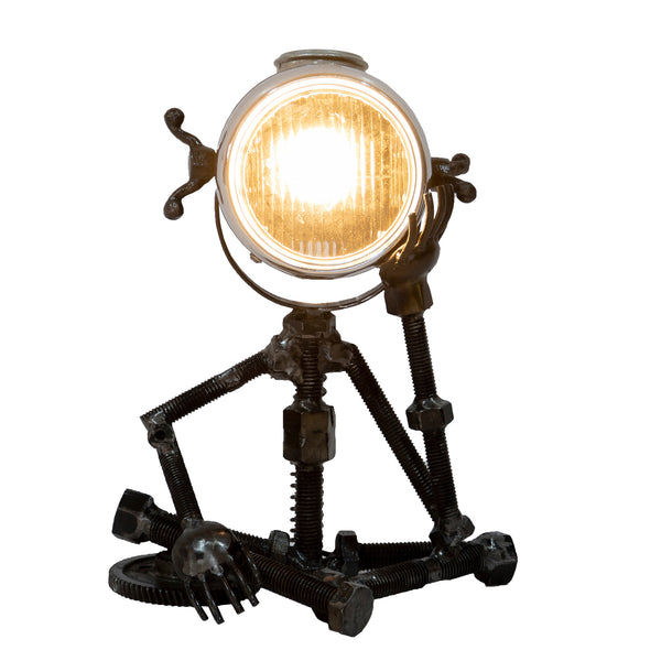 Reclaimed Parts Robot Table Lamp - Deep In Thought