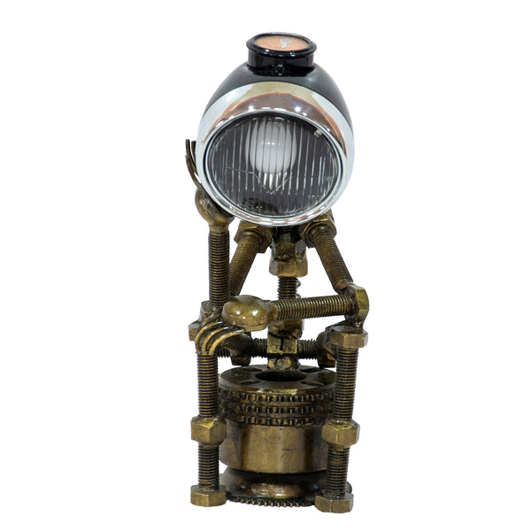 Reclaimed Parts Robot Table Lamp - A Gloomy Day