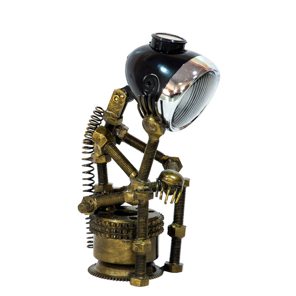 Reclaimed Parts Robot Table Lamp - A Gloomy Day