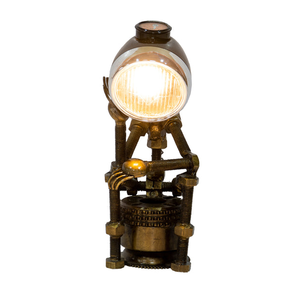Reclaimed Parts Robot Table Lamp - A Gloomy Day