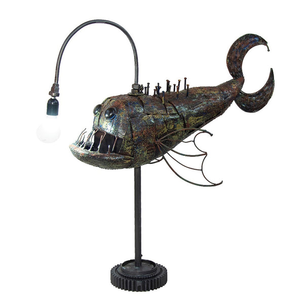 Steampunk Fish Table Lamp