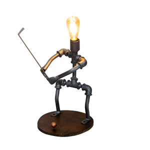 Industrial Golfer Table Lamp