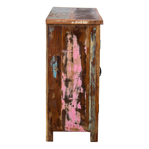 Marine Recycled 4 Louvered Door Sideboard