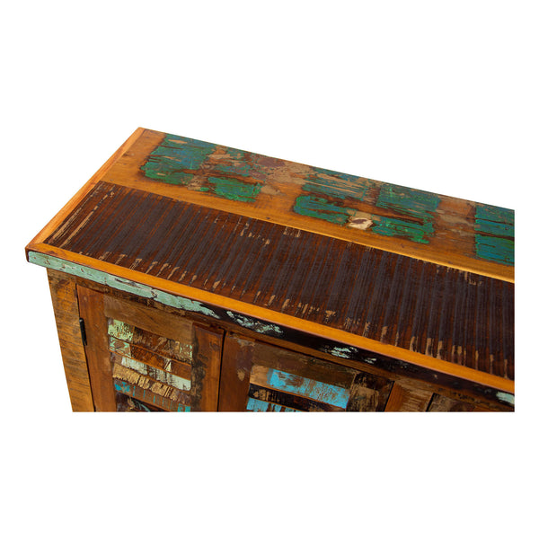 Marine Recycled 4 Louvered Door Sideboard