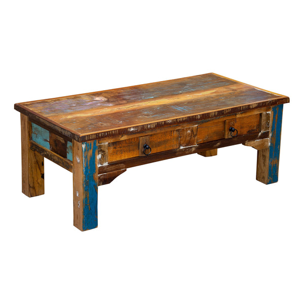 Marine Recycled 4 Drawer Coffee Table