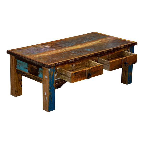Marine Recycled 4 Drawer Coffee Table