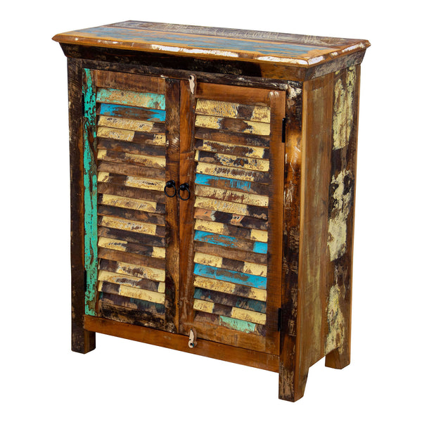 Marine Recycled 2 Louvered Door Sideboard