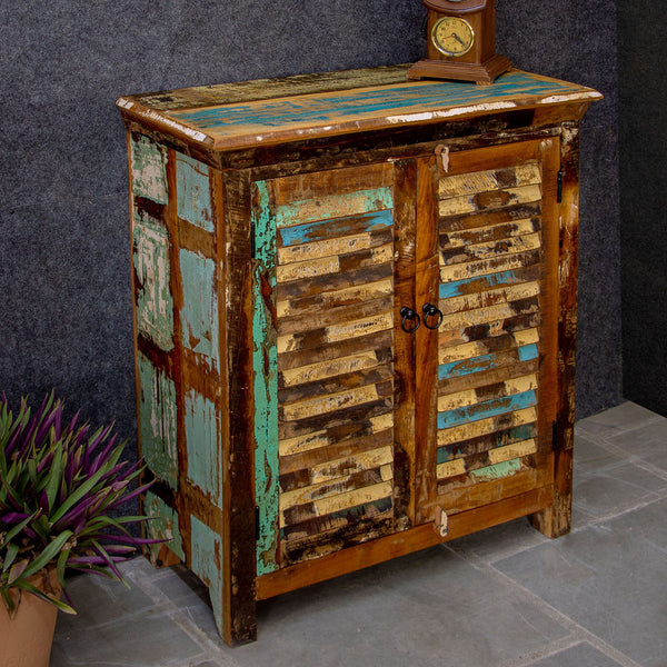 Marine Recycled 2 Louvered Door Sideboard