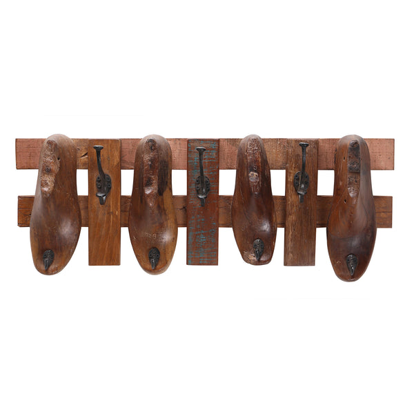 Coat Rack made from 4 Antique Shoe Moulds
